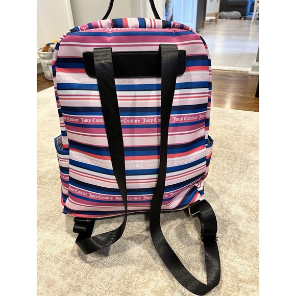 Juicy Couture "Wild Heart Stripe" Squad Backpack EUC - Picture 5 of 8